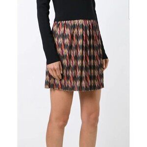 Isabel Marant Etoile Hanoi Ikat Print Pleated Skirt NWT Size Small